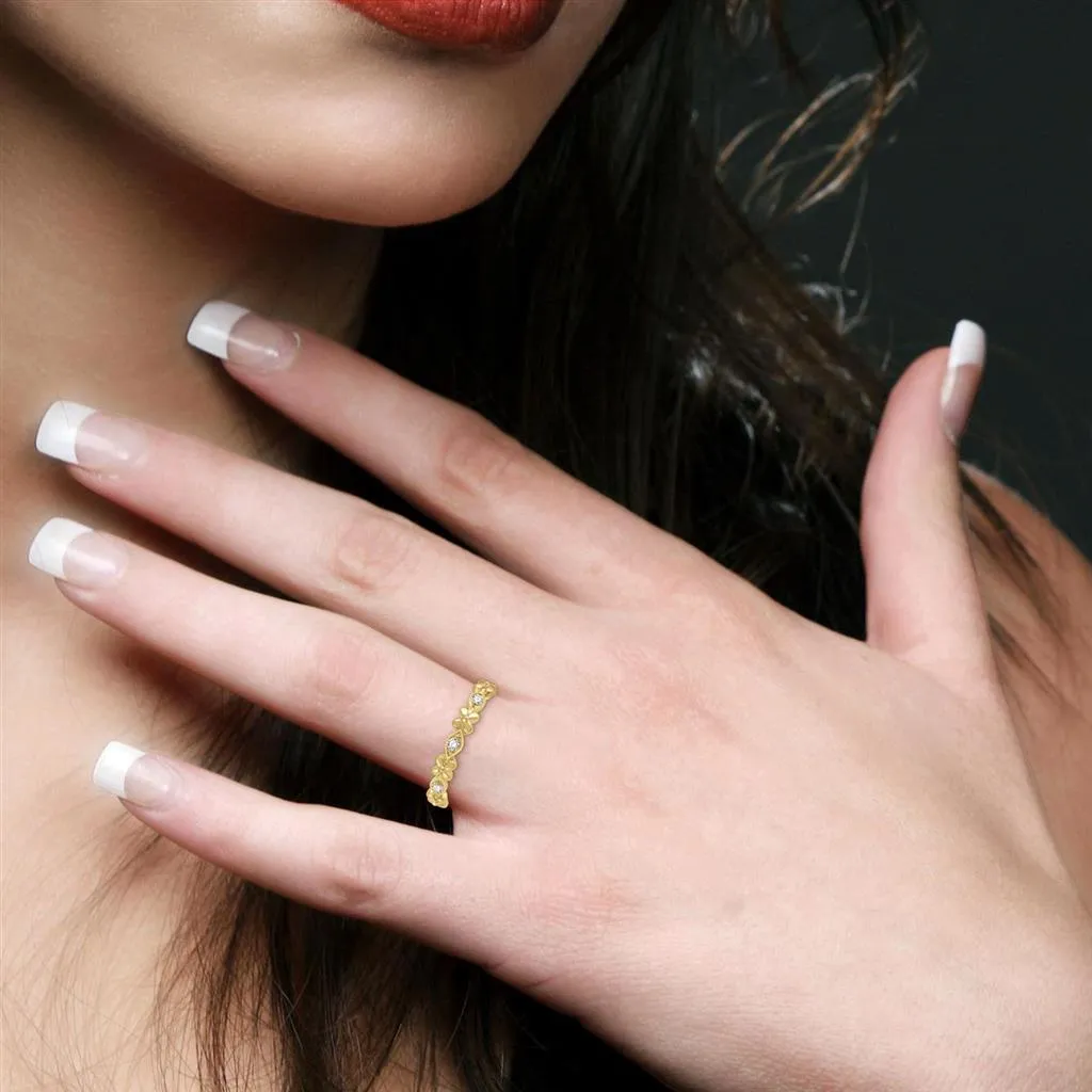 10K Yellow Gold Stackable Diamond Ring