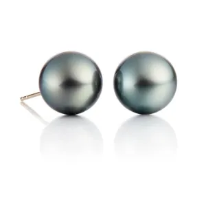 13mm Gray Tahitian Pearl Earrings