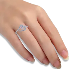 14k (585) White Gold And Diamond Ring For Women