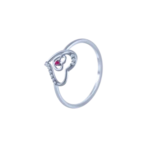 14k (585) White Gold And Diamond Ring For Women