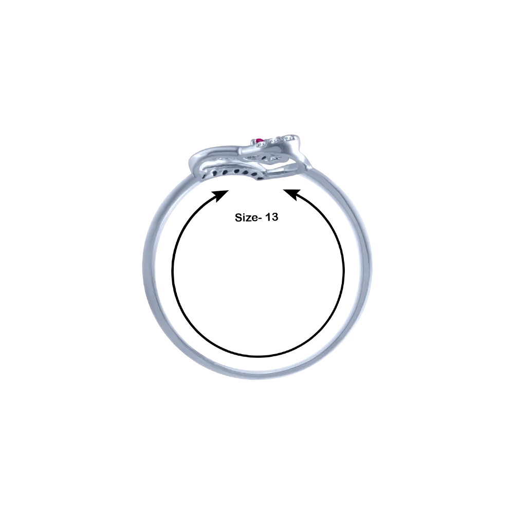 14k (585) White Gold And Diamond Ring For Women