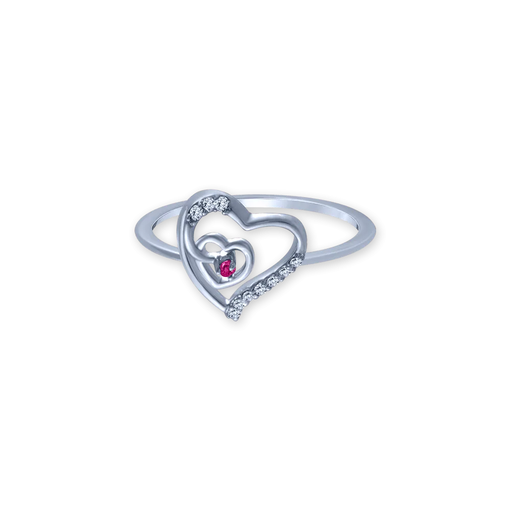 14k (585) White Gold And Diamond Ring For Women