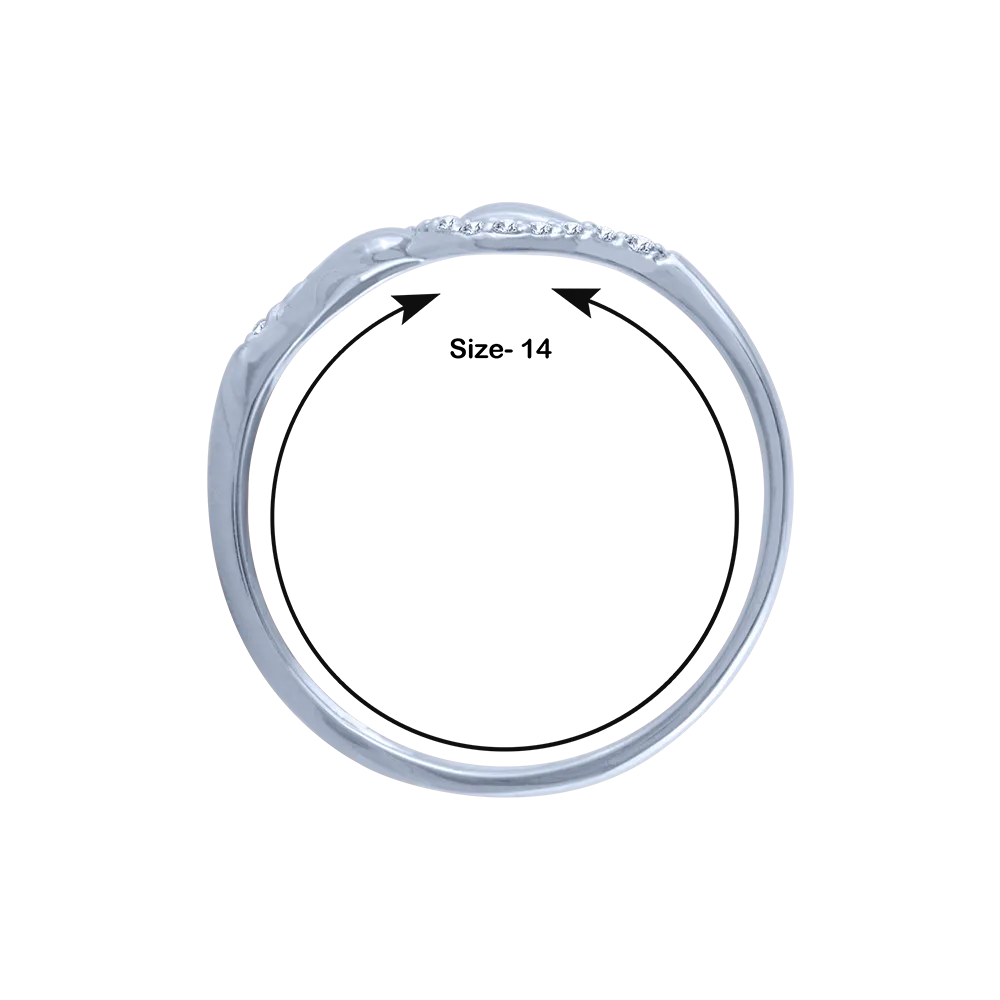 14k (585) White Gold And Diamond Ring For Women