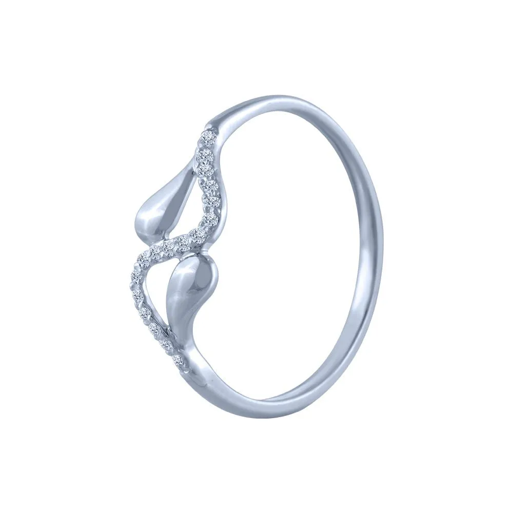 14k (585) White Gold And Diamond Ring For Women
