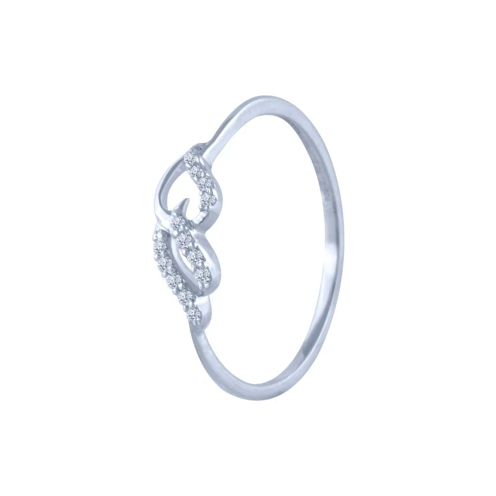 14k (585) White Gold And Diamond Ring For Women