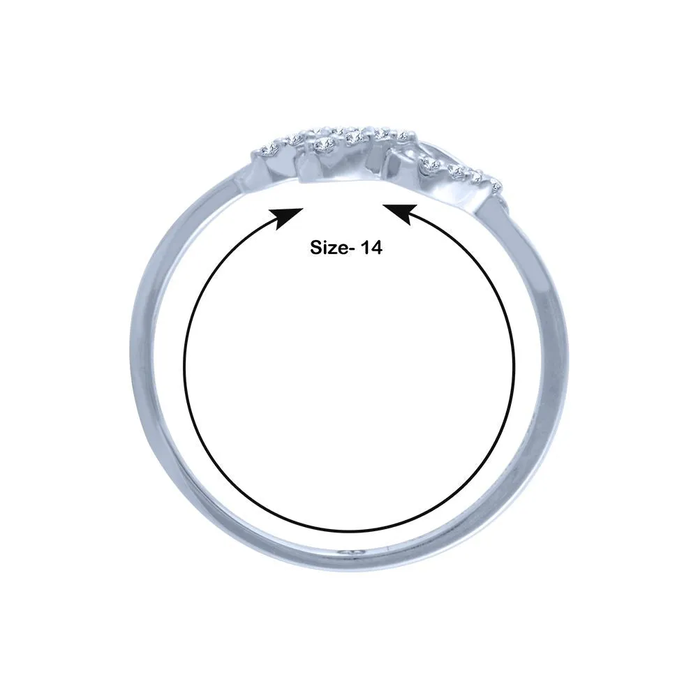 14k (585) White Gold And Diamond Ring For Women