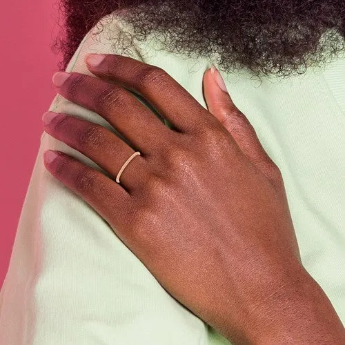 14K Gold 1.2mm Milgrain Stackable Band