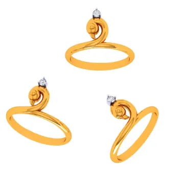 14k Lovable Swan Gold Ring