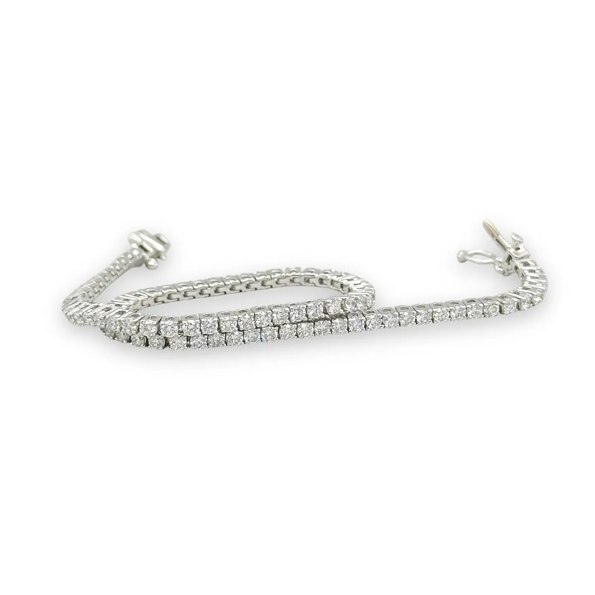 14K W Gold 2.00ctw E-F/VS1  Lab-Created Diamond Tennis Bracelet