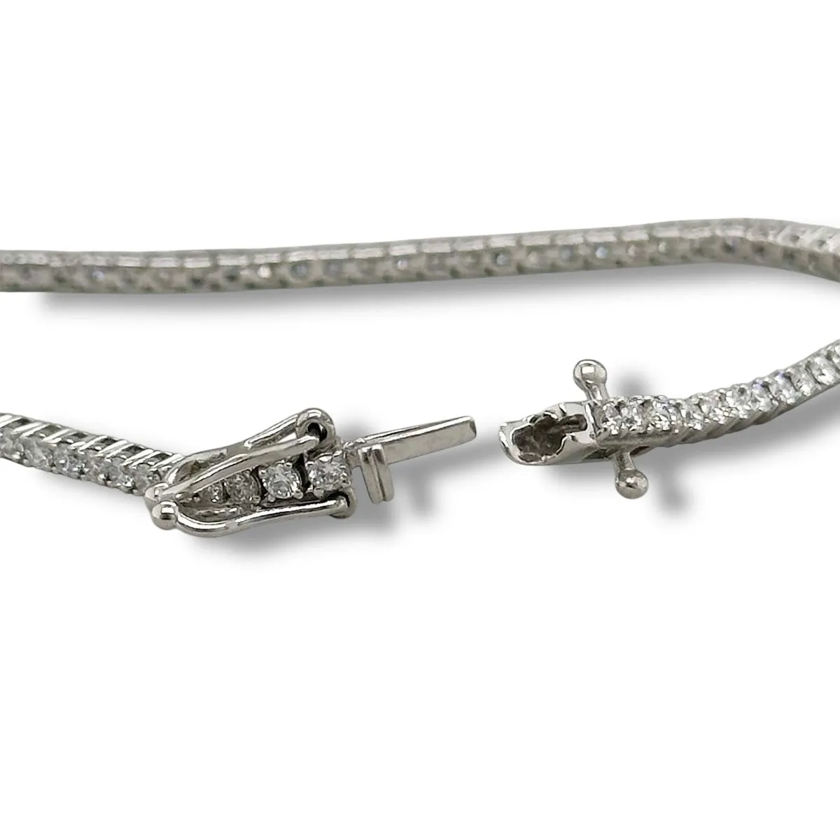 14K W Gold 2.00ctw E/VS1 Lab-Created Diamond Tennis Bracelet