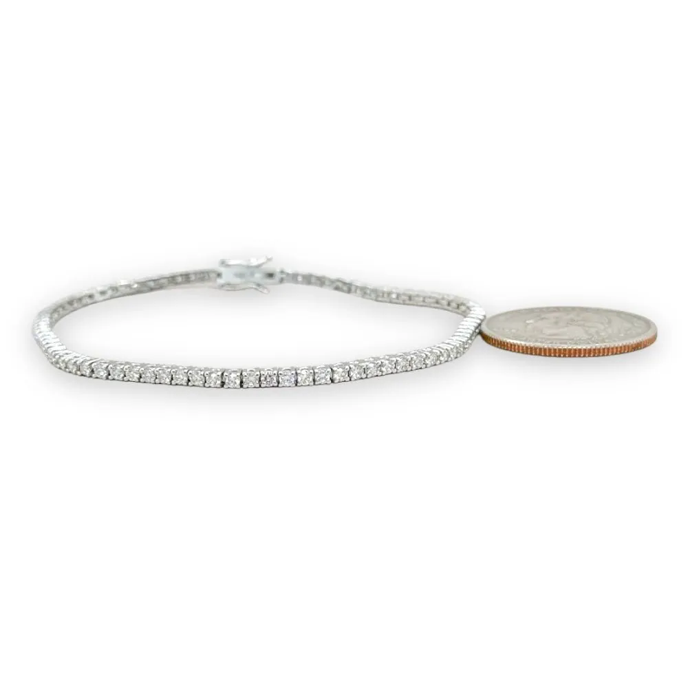 14K W Gold 2.00ctw I/SI1 Diamond Tennis Bracelet