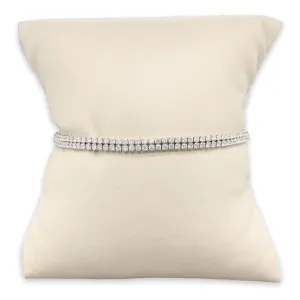 14K W Gold 2.50cttw Double Row Diamond Bracelet