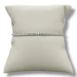 14K W Gold 3.00ctw E/VS1 Lab-Created Diamond Tennis Bracelet