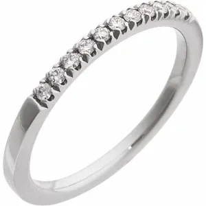 14K White Gold Lab Grown Diamonds Straight Band