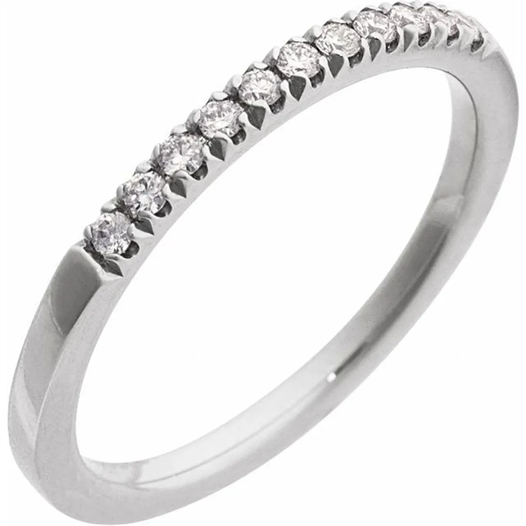 14K White Gold Lab Grown Diamonds Straight Band