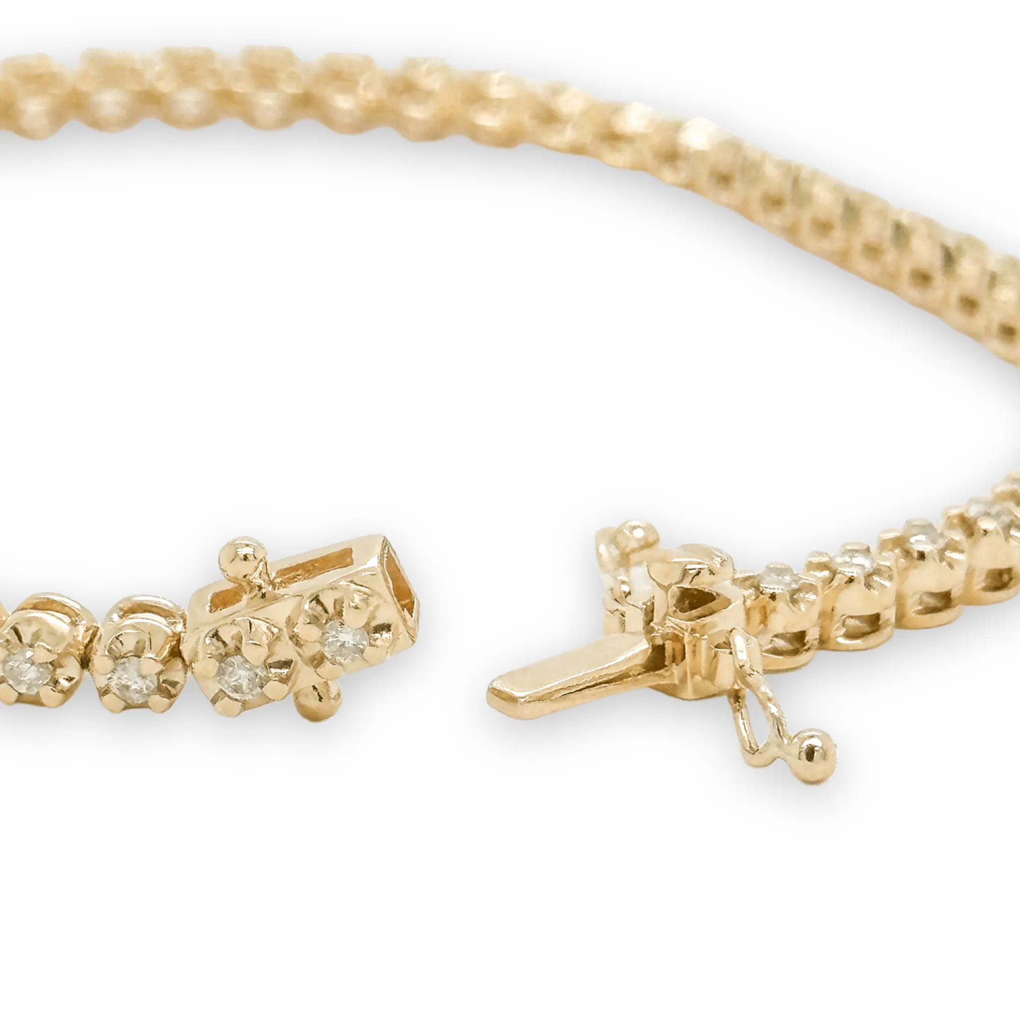 14K Y Gold 1.00cttw J/SI2 Diamond Tennis Bracelet