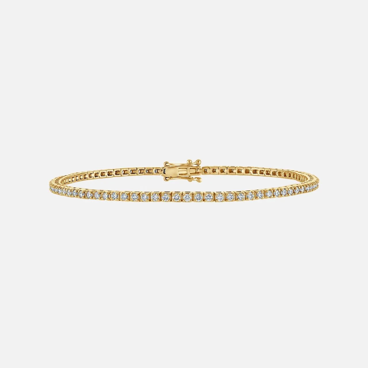 14K Y Gold 1.50ctw E/SI1  Lab-Created Diamond Tennis Bracelet