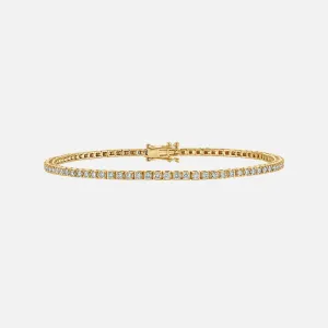 14K Y Gold 1.50ctw E/SI1  Lab-Created Diamond Tennis Bracelet