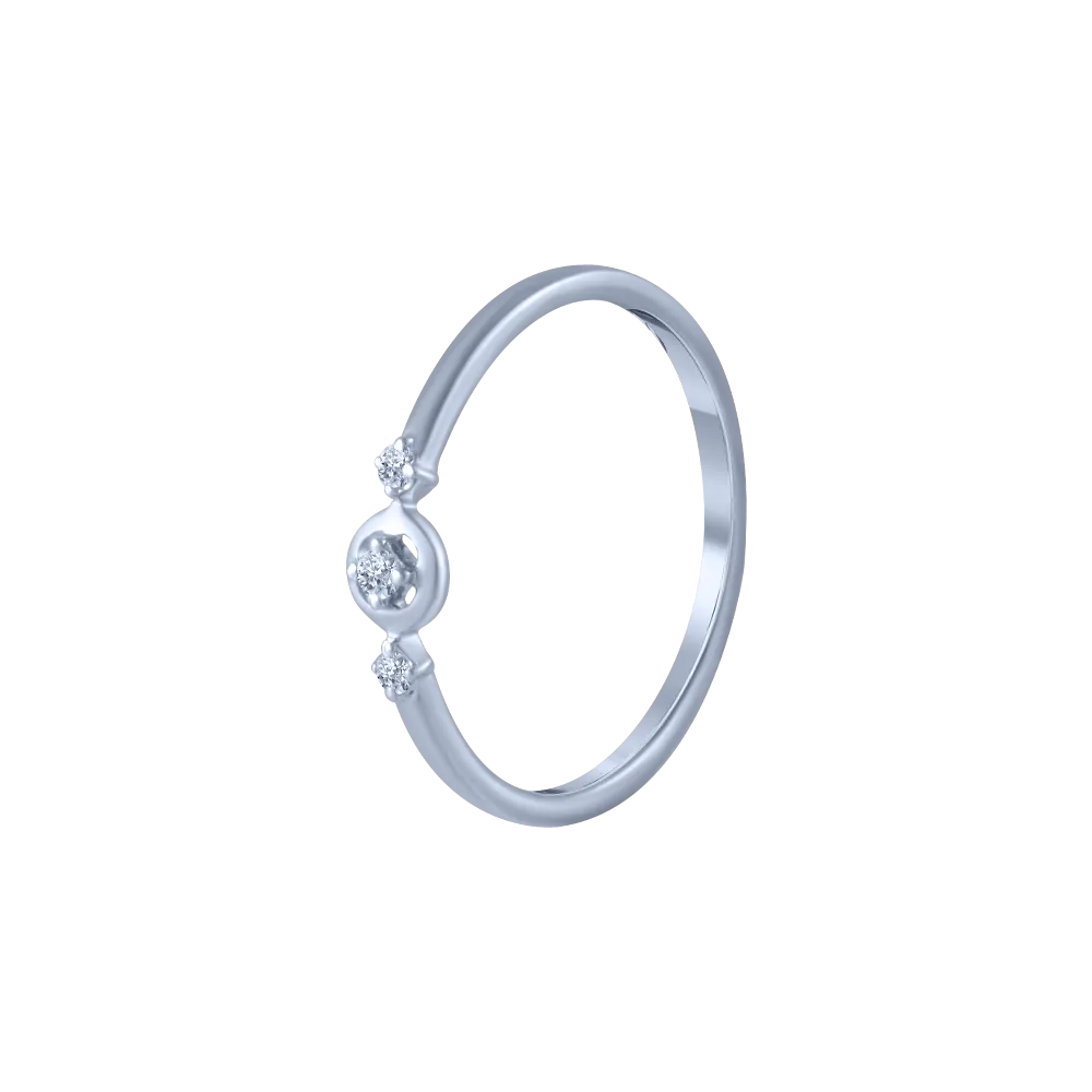 14KT (585) White Gold And Diamond Ring For Women