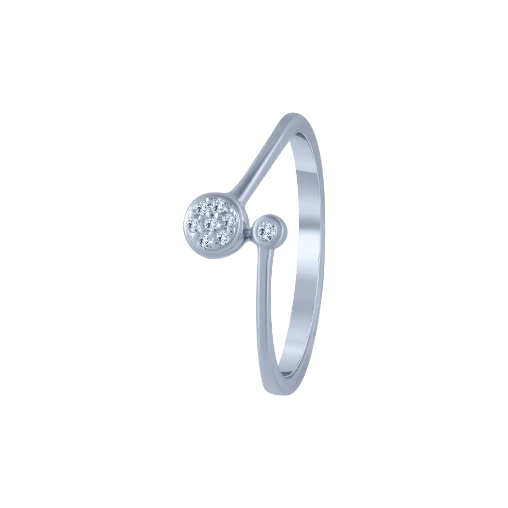 14KT (585) White Gold And Diamond Ring For Women