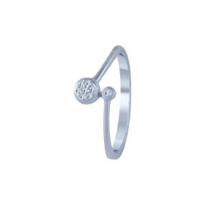 14KT (585) White Gold And Diamond Ring For Women