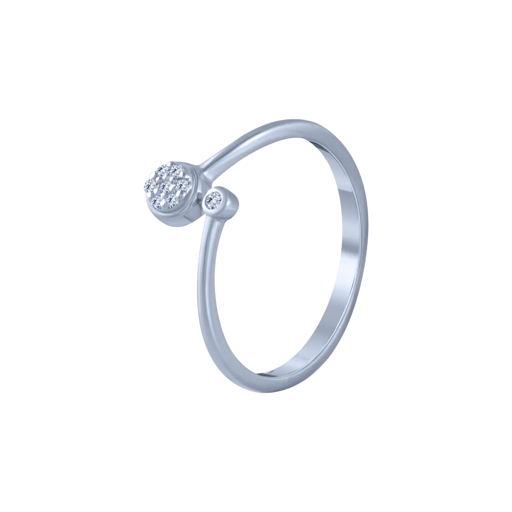 14KT (585) White Gold And Diamond Ring For Women