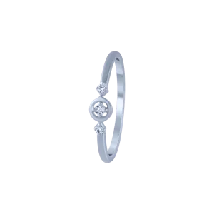 14KT (585) White Gold And Diamond Ring For Women