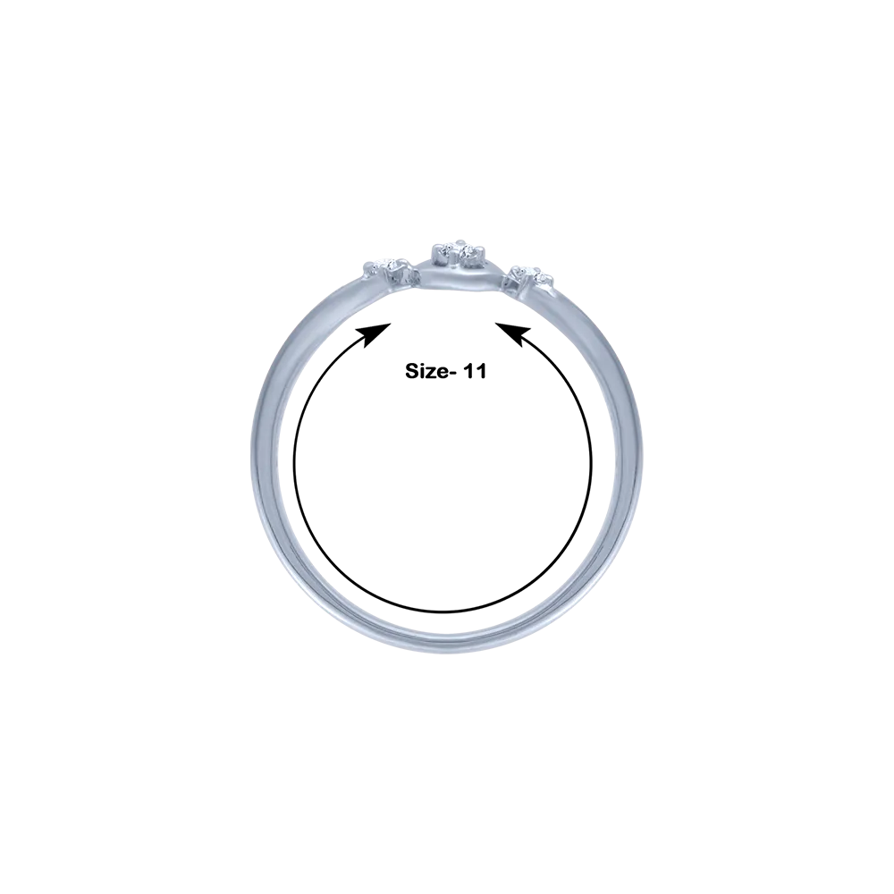 14KT (585) White Gold And Diamond Ring For Women