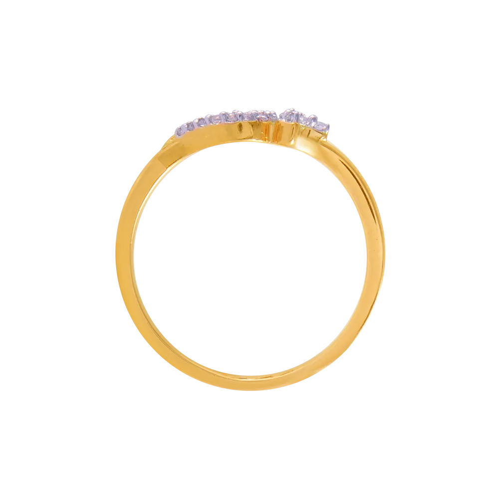 14KT (585) Yellow Gold And Diamond Ring For Women