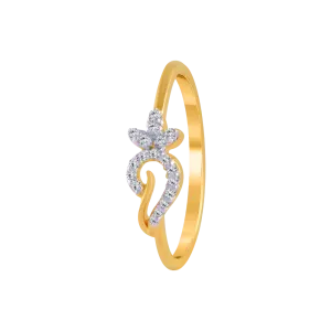 14KT (585) Yellow Gold And Diamond Ring For Women