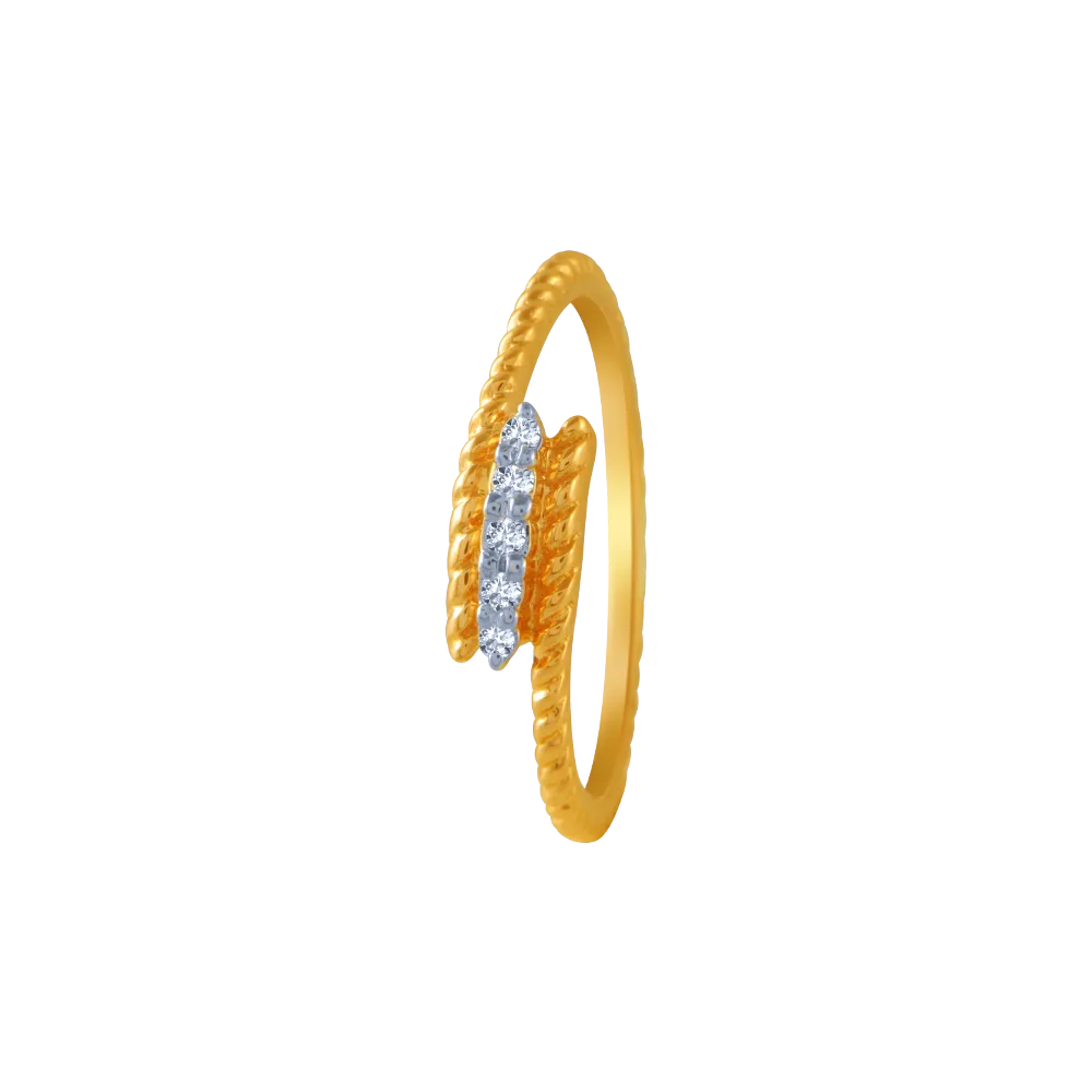 14KT (585) Yellow Gold And Diamond Ring For Women