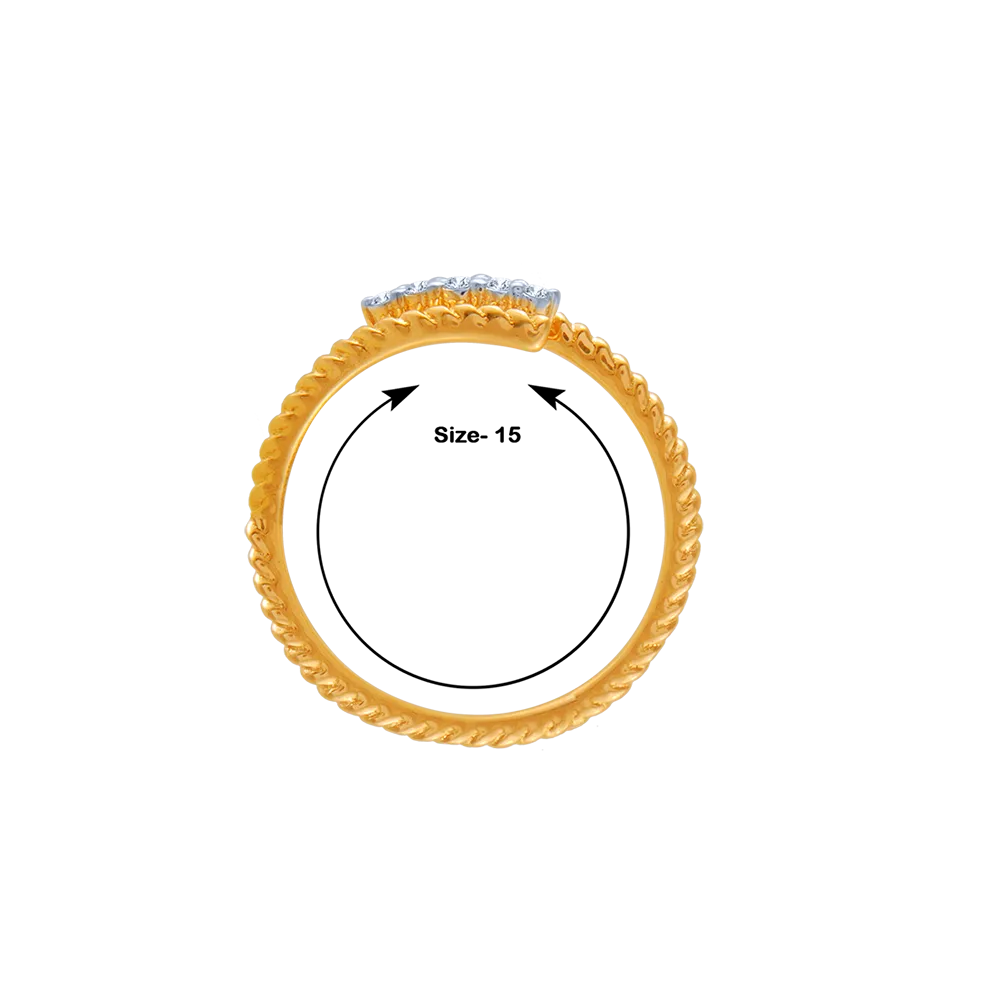 14KT (585) Yellow Gold And Diamond Ring For Women