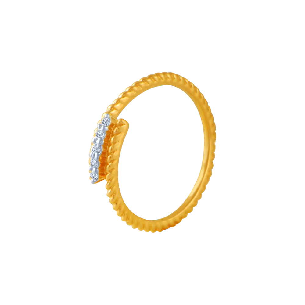 14KT (585) Yellow Gold And Diamond Ring For Women