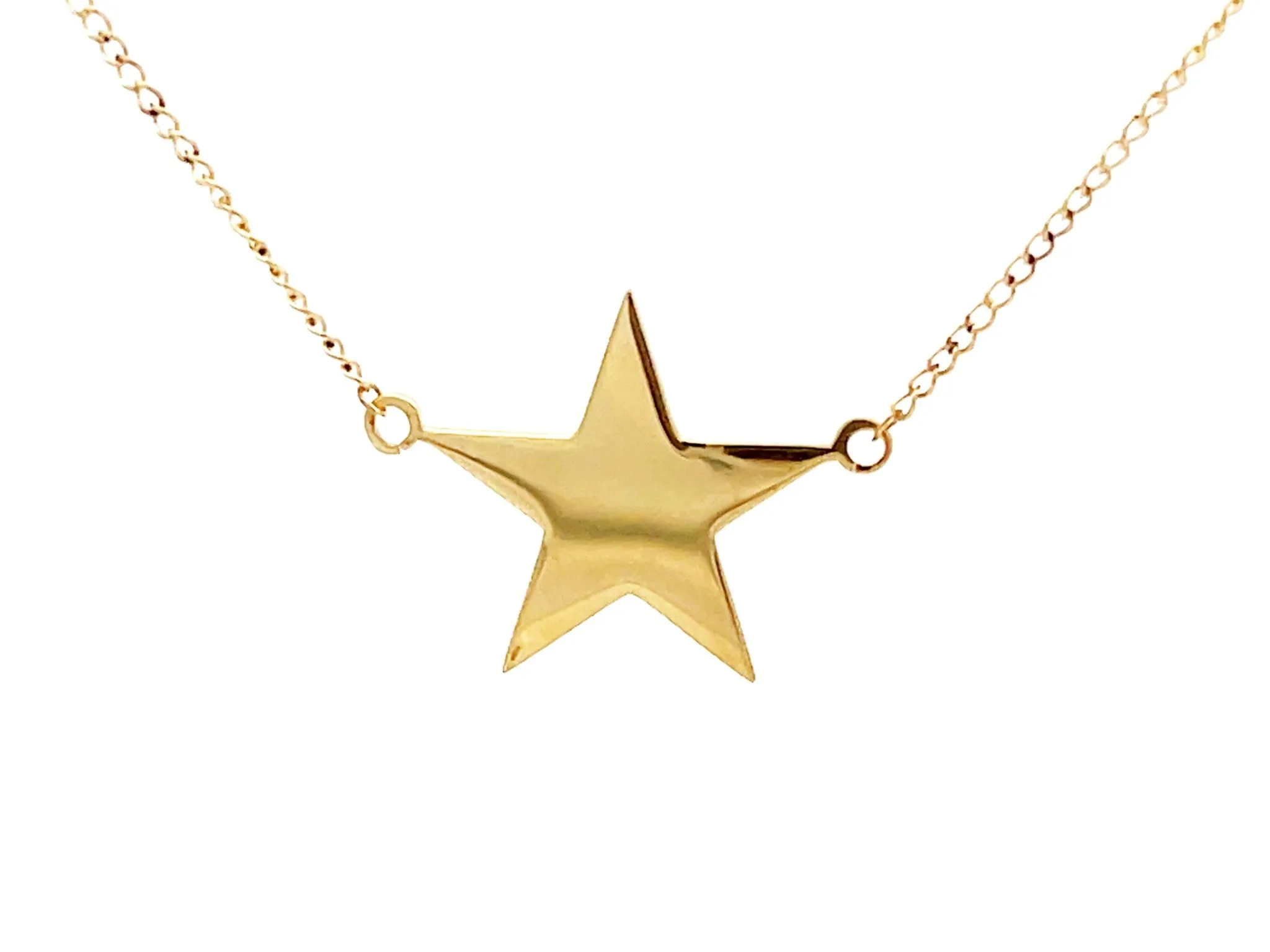18 mm Star Necklace in 14k Yellow Gold