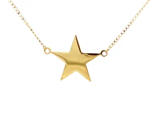 18 mm Star Necklace in 14k Yellow Gold