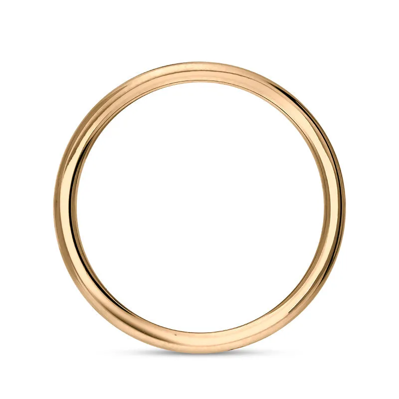 18ct Rose Gold Turquoise King's Coronation Hallmark 3mm Ring D