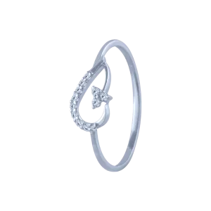 18k (750) White Gold And Diamond Ring For Women