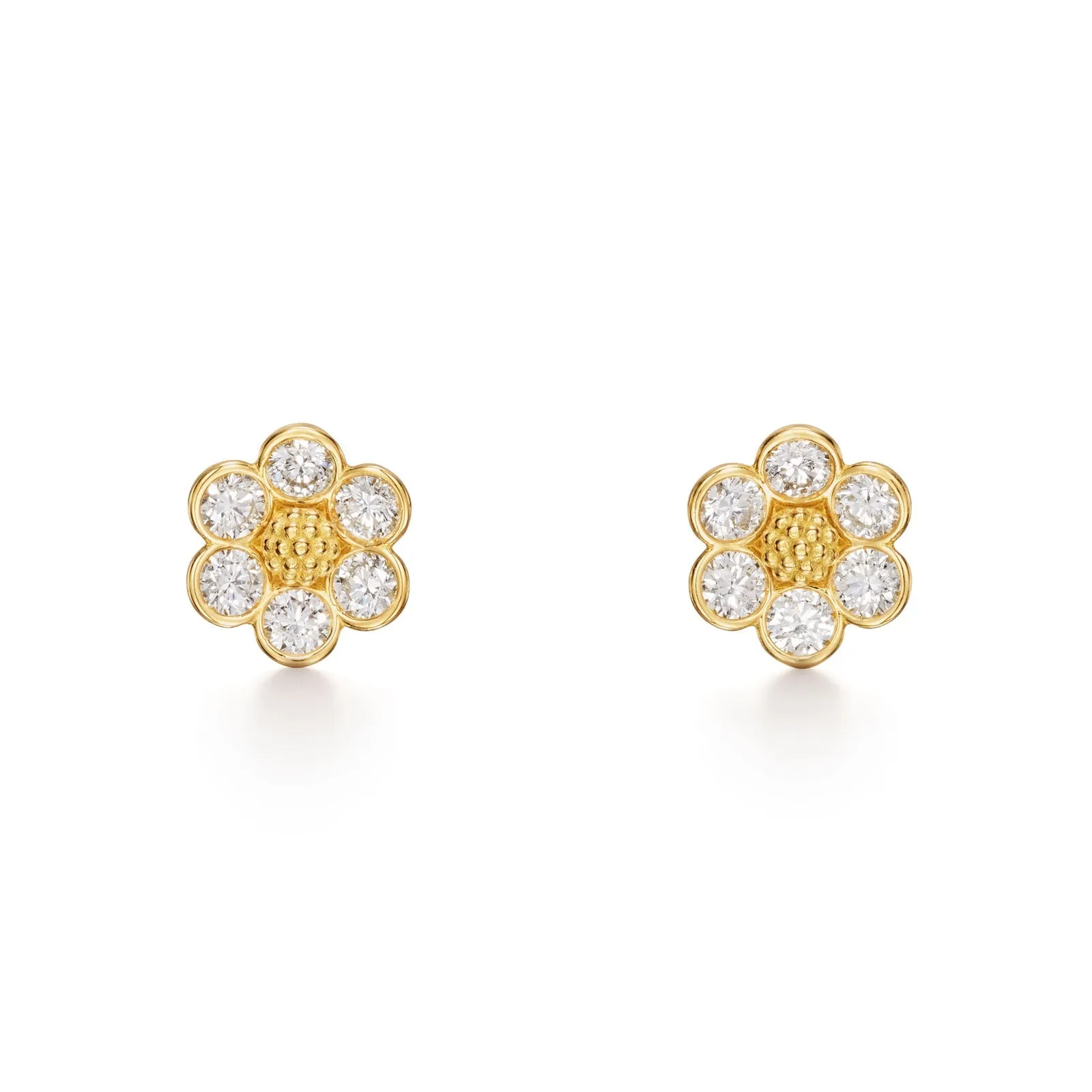 18K Diamond Fiori Post Earrings