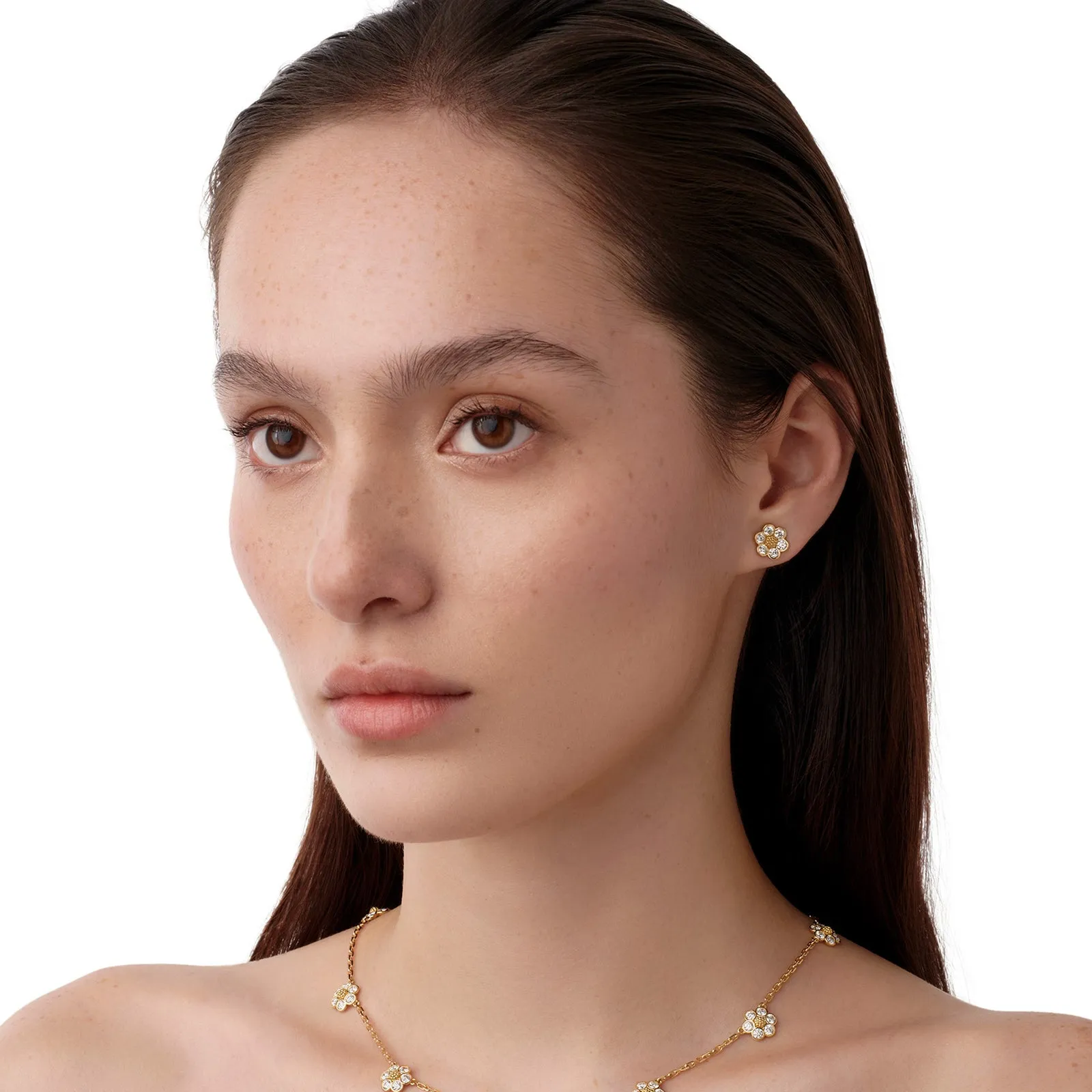 18K Diamond Fiori Post Earrings