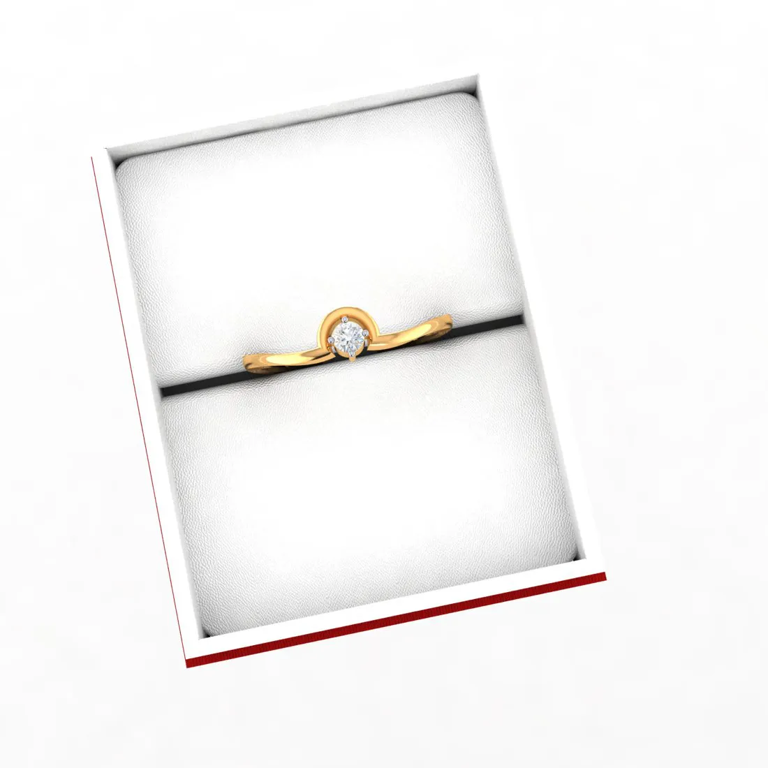 18k Hemispherical Diamond Ring