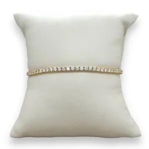 18K Y Gold 3.00cttw I/SI1 Diamond Tennis Bracelet