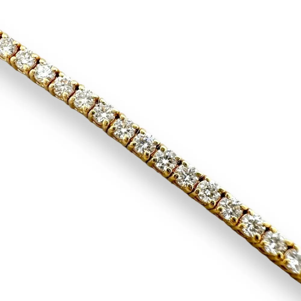 18K Y Gold 3.00cttw I/SI1 Diamond Tennis Bracelet
