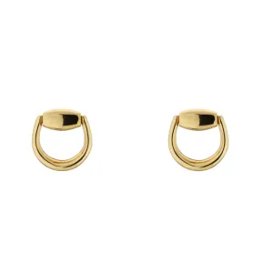 18k Yellow Gold Horsebit Earrings