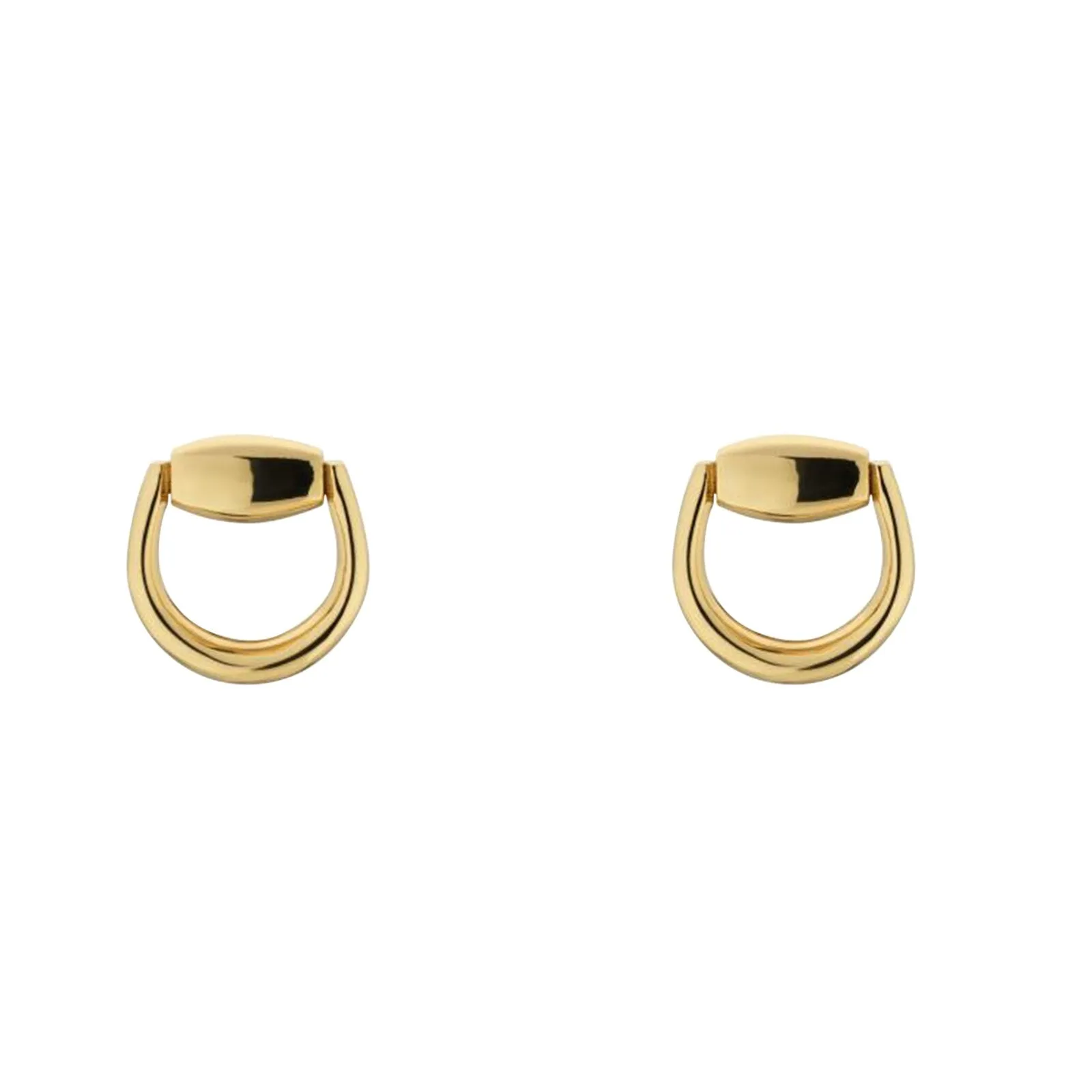 18k Yellow Gold Horsebit Earrings