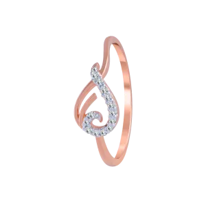 18KT (750) Rose Gold And Diamond Ring For Women