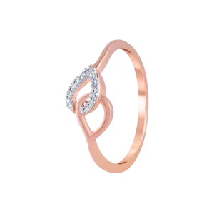 18KT (750) Rose Gold And Diamond Ring For Women