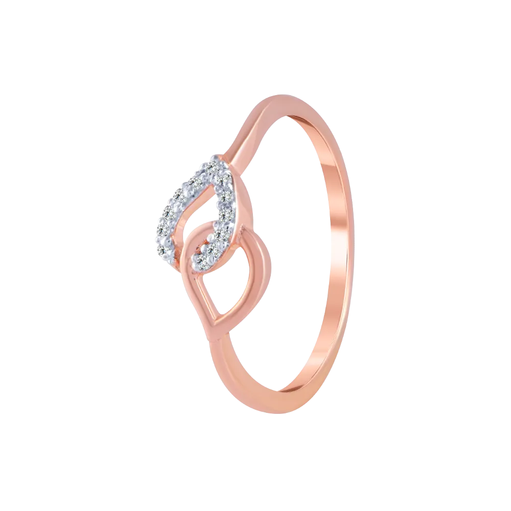 18KT (750) Rose Gold And Diamond Ring For Women