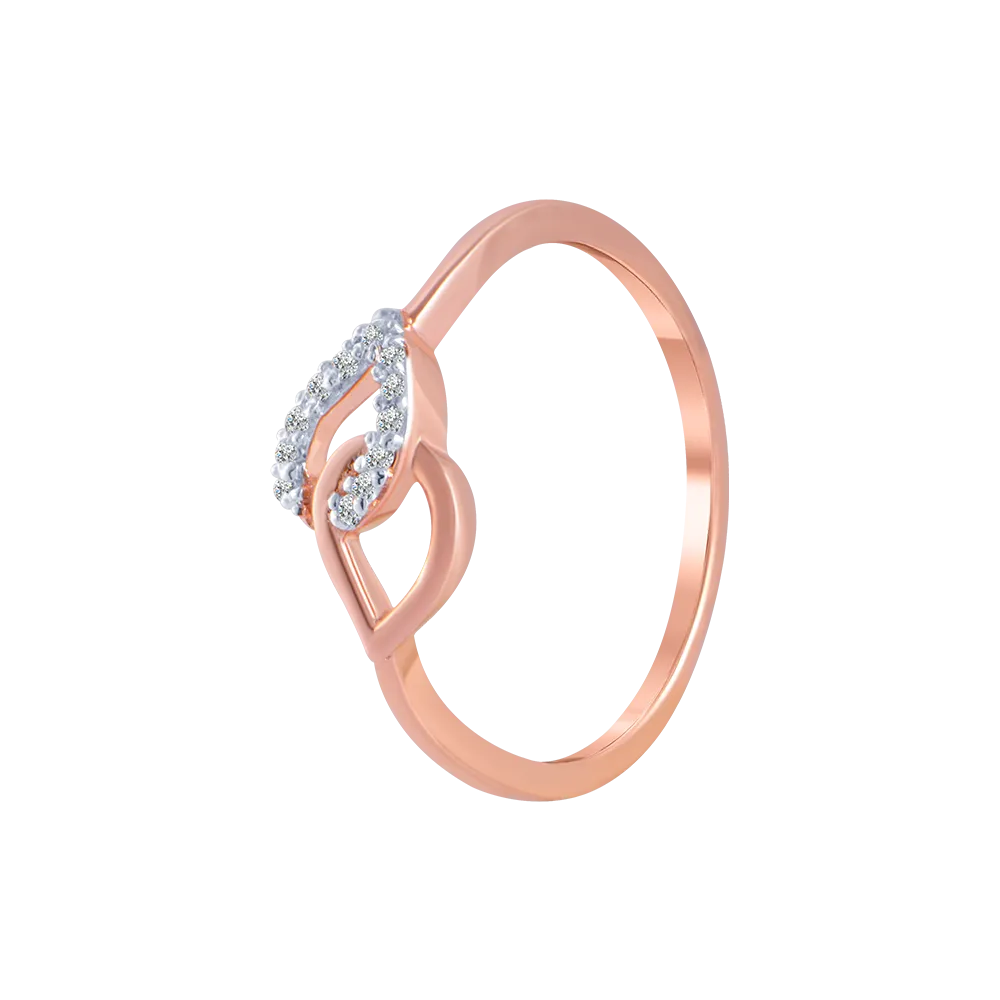 18KT (750) Rose Gold And Diamond Ring For Women