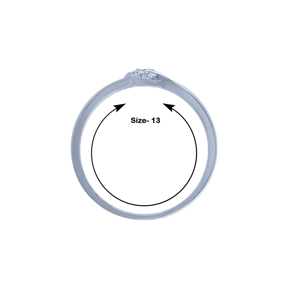 18KT (750) White Gold And Diamond Ring For Women