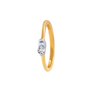 18KT (750) Yellow Gold And Diamond Ring For Women